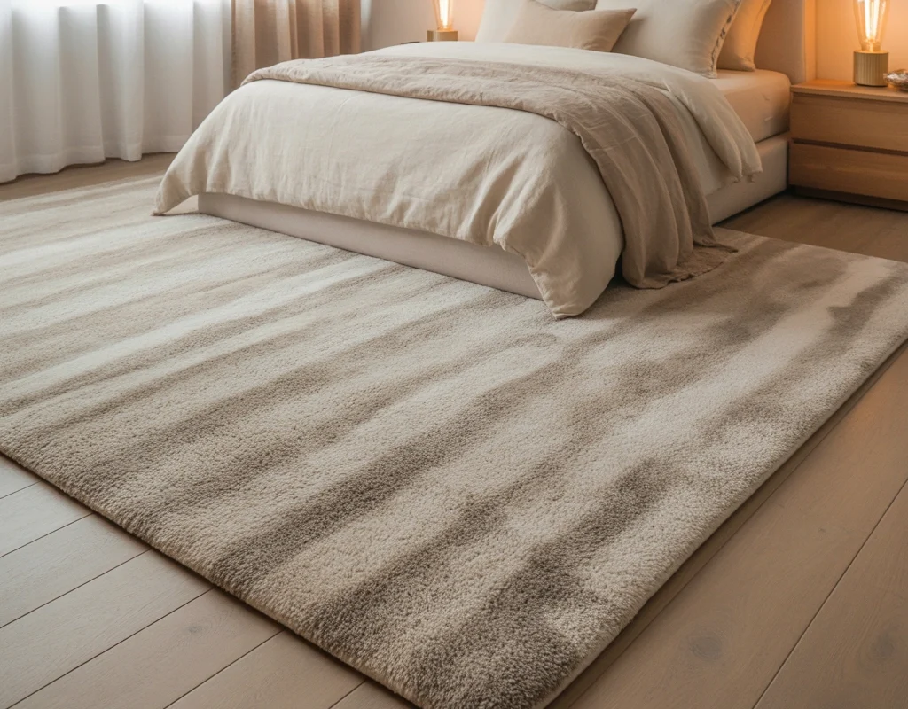 Use a Large Neutral Area Rug
