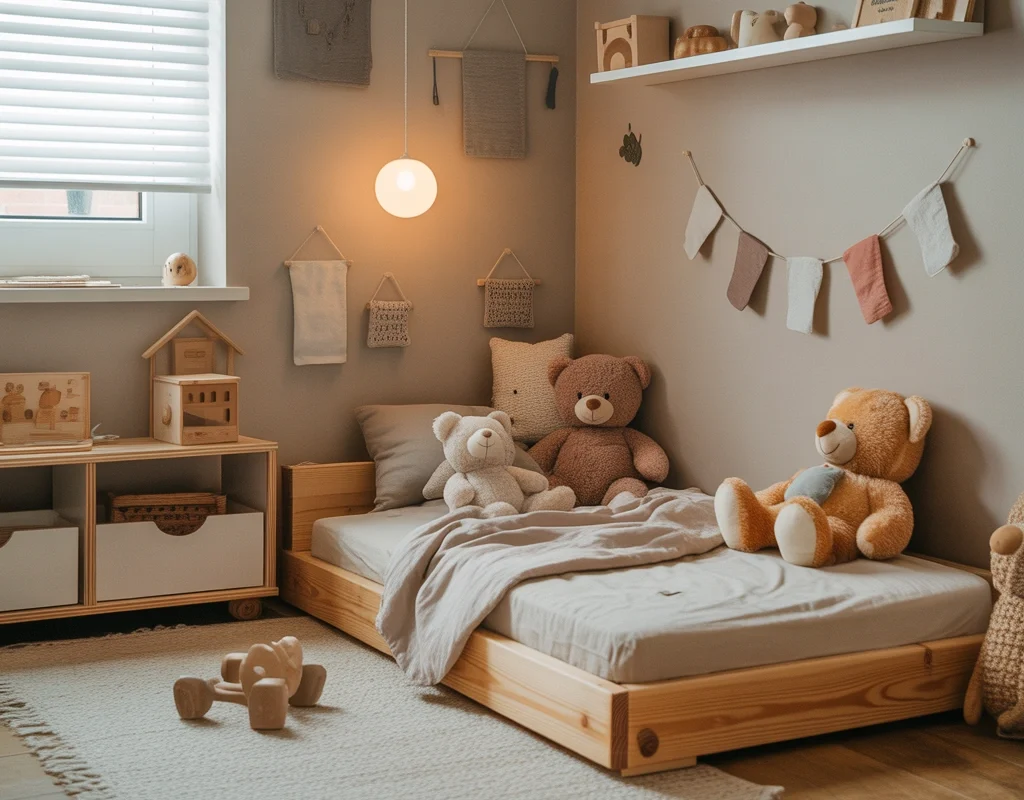 Use a Toddler Floor Bed Design to Make a Small Room Feel More Spacious