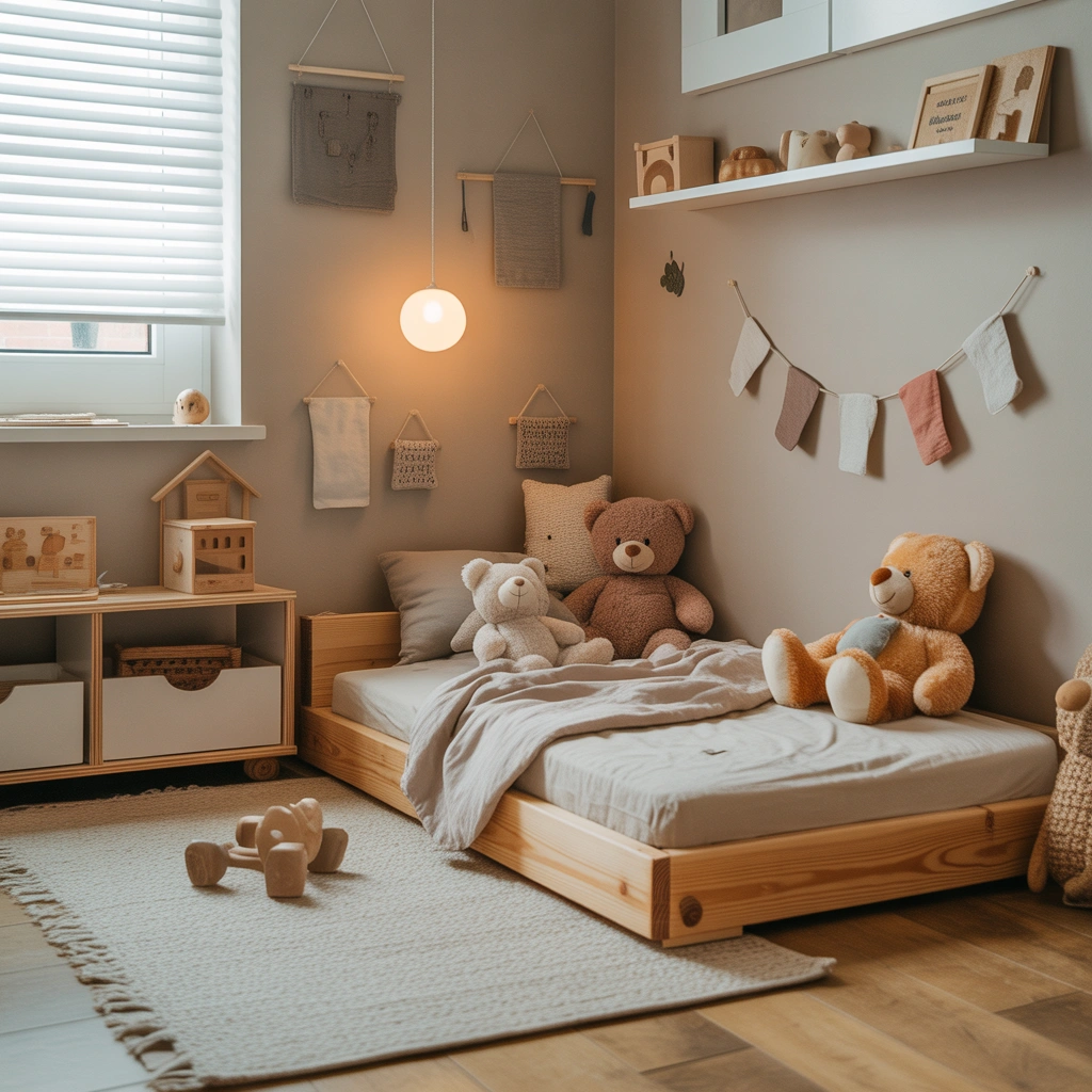 Use a Toddler Floor Bed Design to Make a Small Room Feel More Spacious