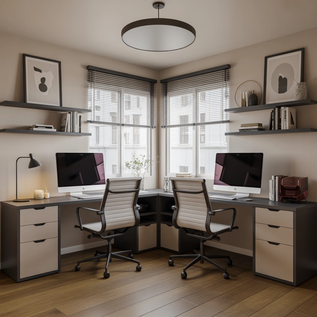 Use an L Shaped Desk to Maximize Corner Space