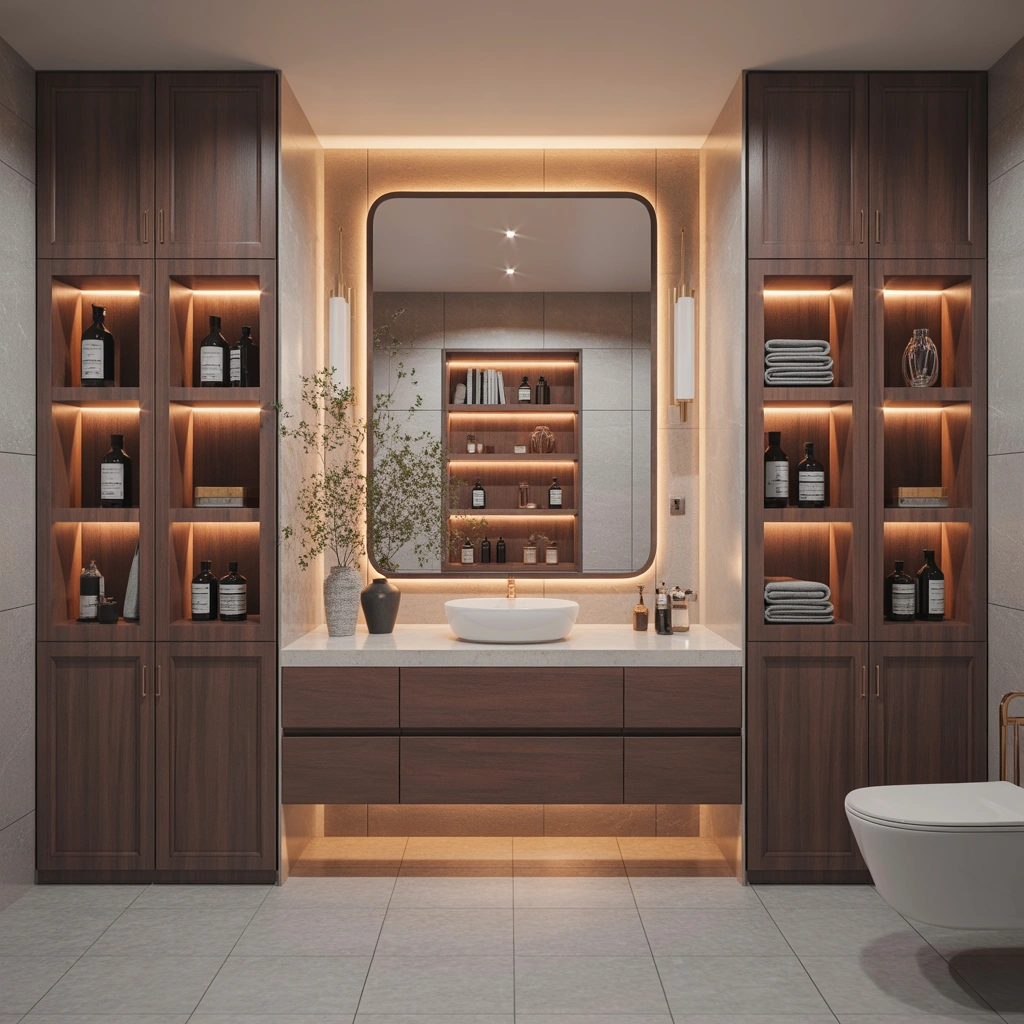 Wall to Wall Bathroom Cabinets for Maximum Storage Capacity
