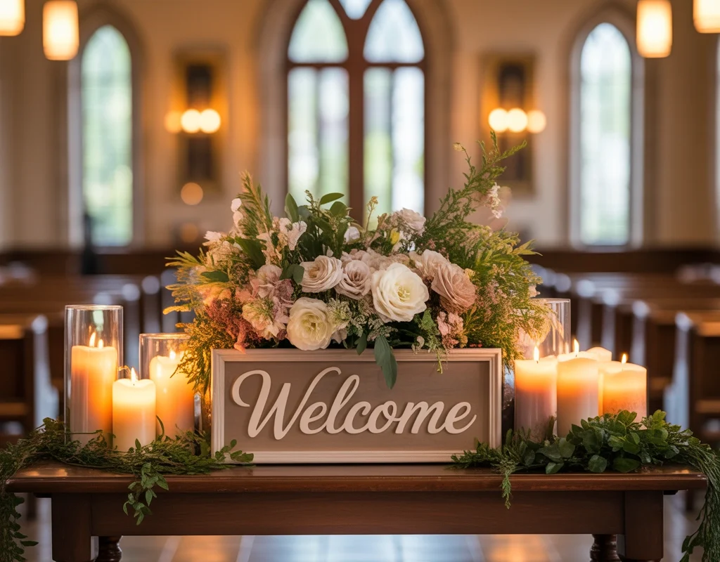 Welcome Sign Centerpiece Table Decor