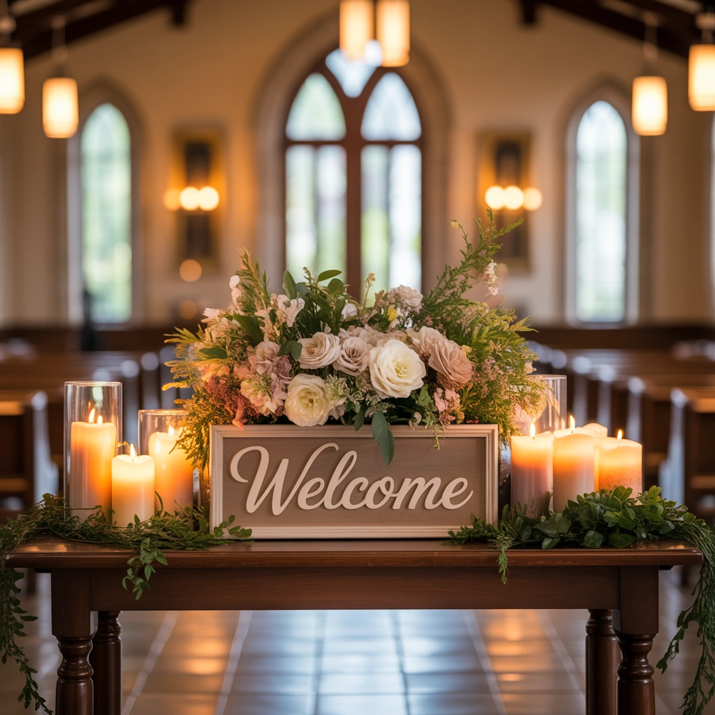 Welcome Sign Centerpiece Table Decor