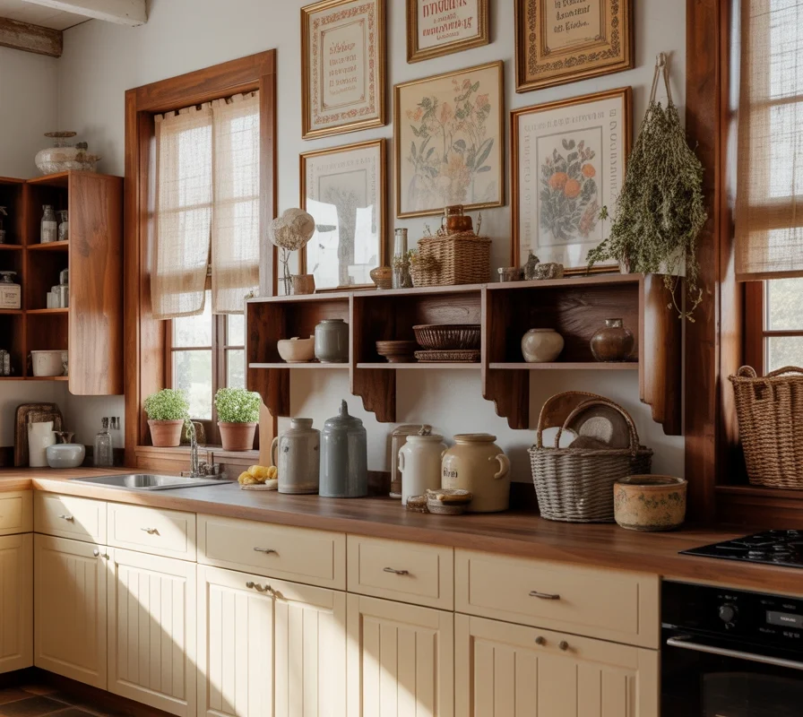 Add Artwork And Decorative Signs Above Cabinets