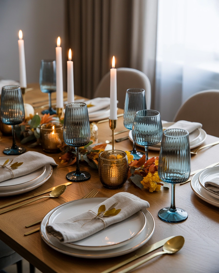 Add Blue Glassware for a Sophisticated Table Setting
