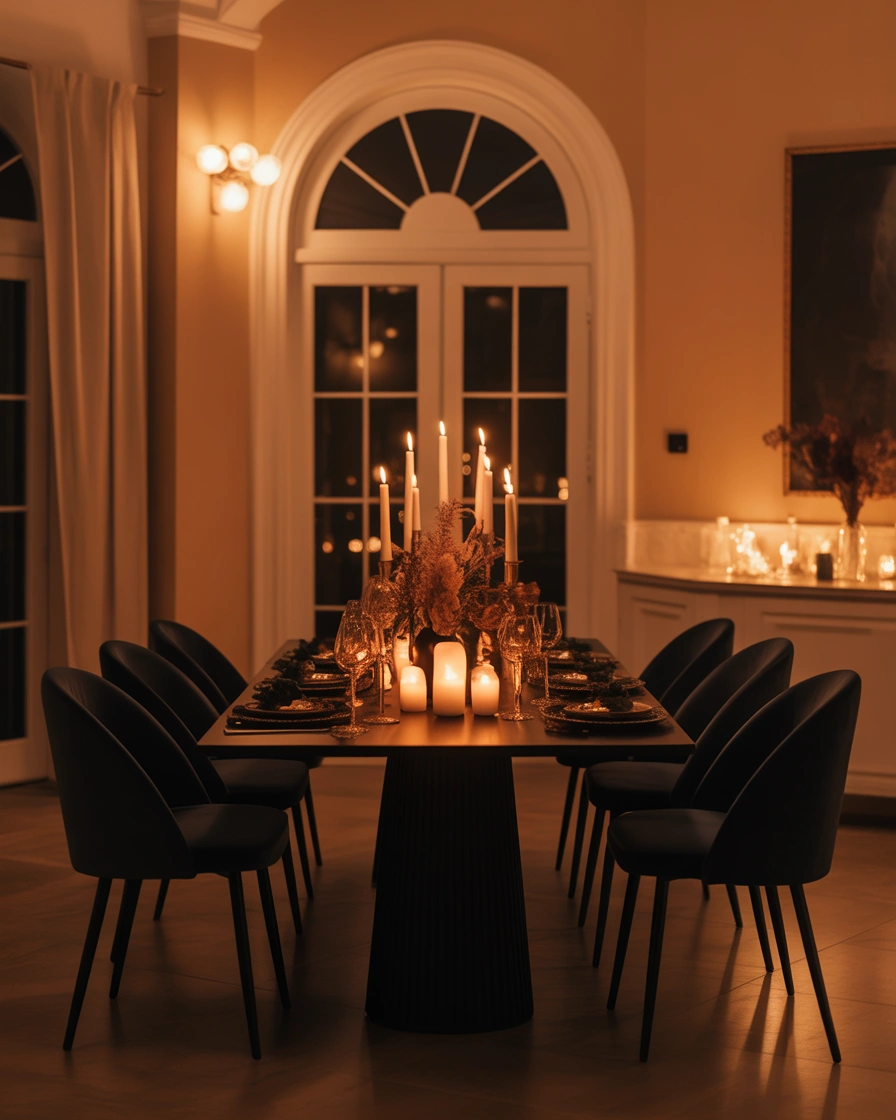 Add Candles to Create a Warm Dining Atmosphere