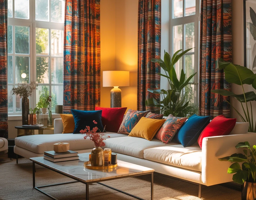 Add Colour Through Curtains and Window Treatments