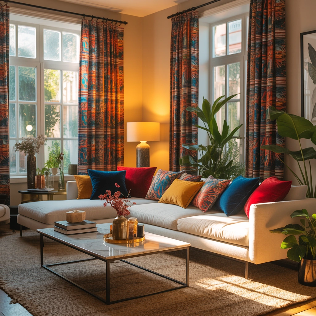 Add Colour Through Curtains and Window Treatments