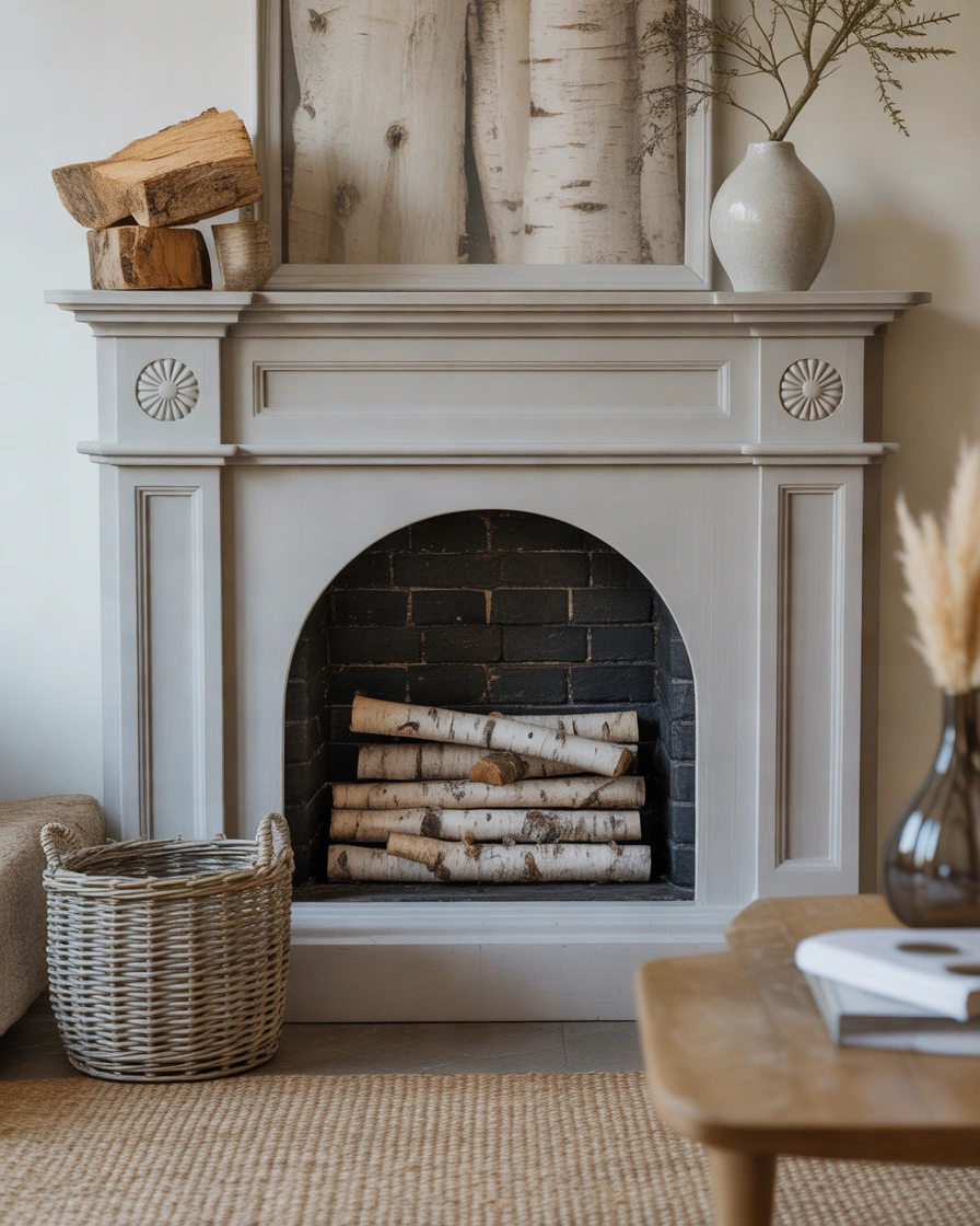 Add Decorative Logs for a Traditional Fireplace Appearance