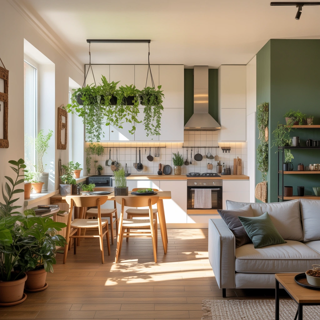 Add Green Plants to Bring Life and Freshness Into the Open Space