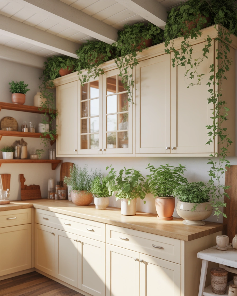 Add Greenery And Plants For A Fresh Kitchen Look