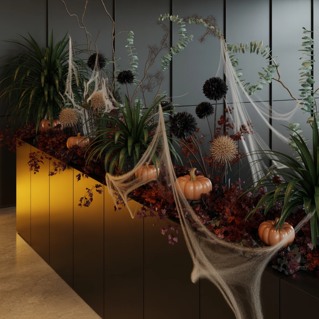 Add Halloween Themed Office Plants and Floral Decorations
