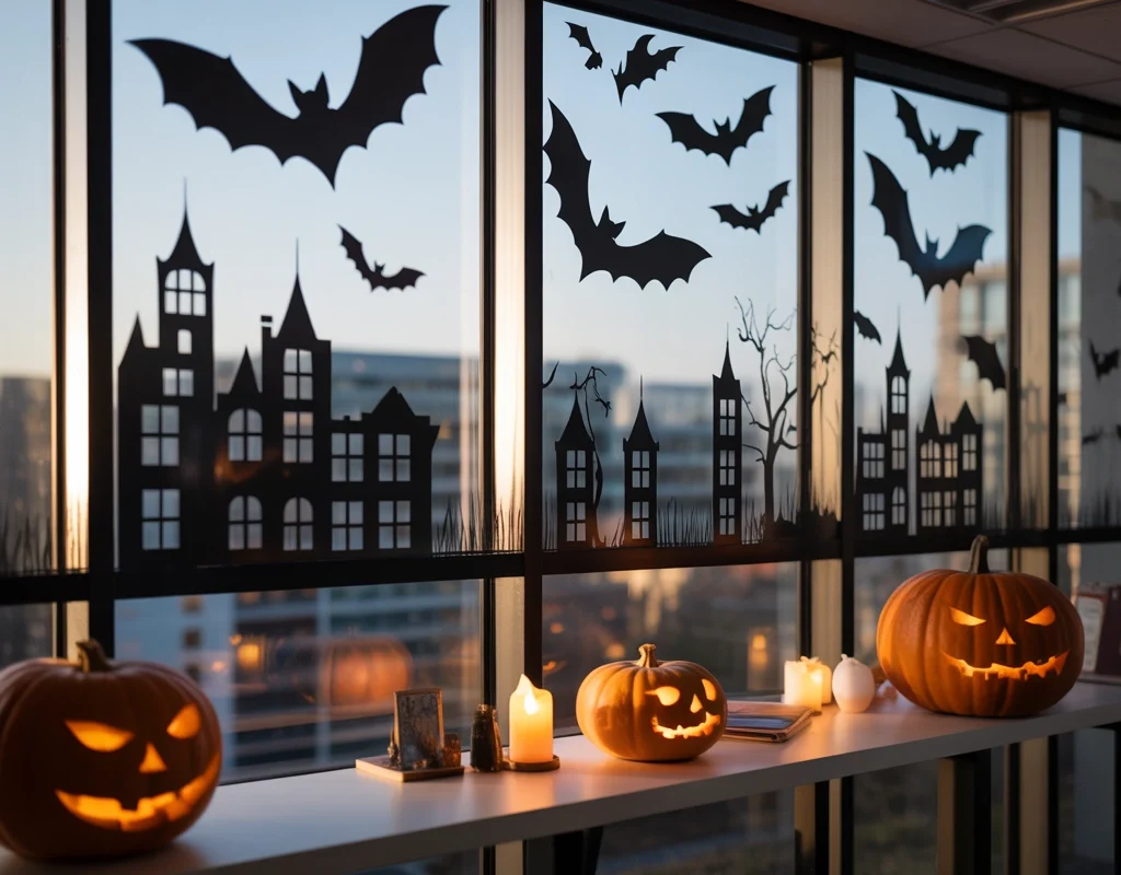 Add Halloween Window Decorations