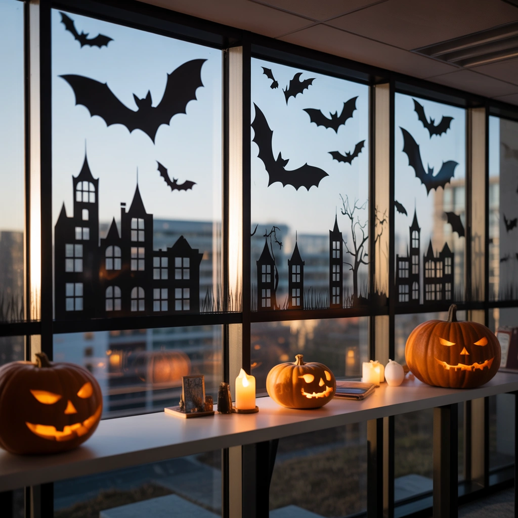 Add Halloween Window Decorations