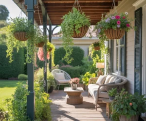 Add Hanging Plants to Create a Floating Garden Effect