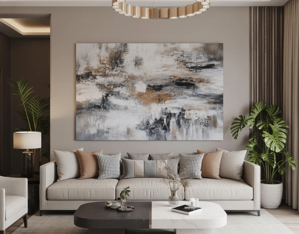 Add Large Statement Artwork for a Bold Focal Point