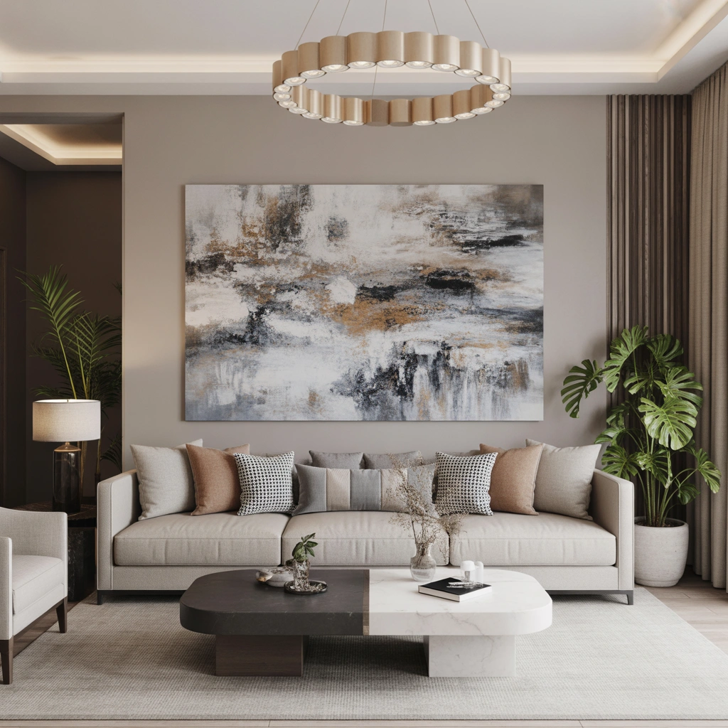Add Large Statement Artwork for a Bold Focal Point