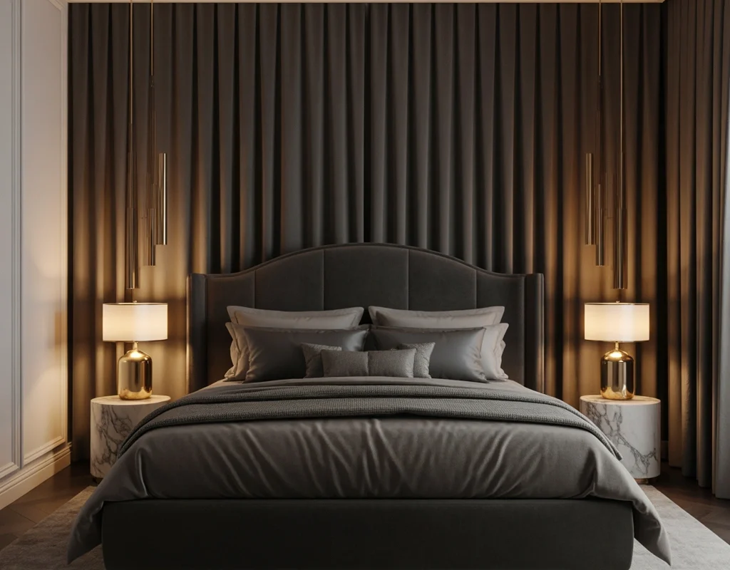 Add Luxury With Dark Gray Velvet Curtains