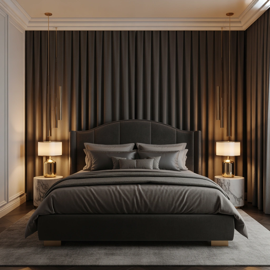 Add Luxury With Dark Gray Velvet Curtains