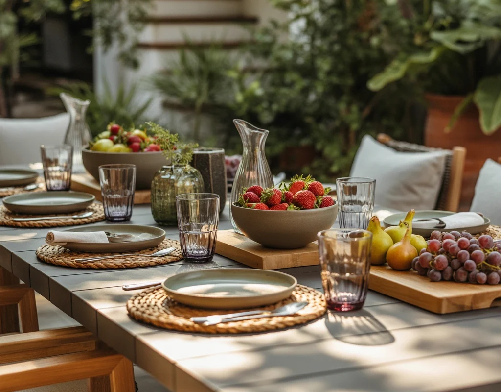 Add Outdoor Serving Accessories for Both Beauty and Function
