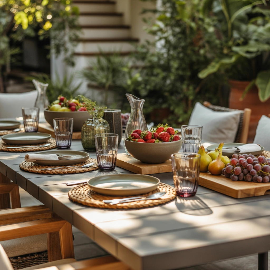 Add Outdoor Serving Accessories for Both Beauty and Function