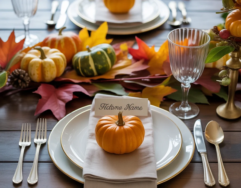 Add Personalized Thanksgiving Place Settings for Guests
