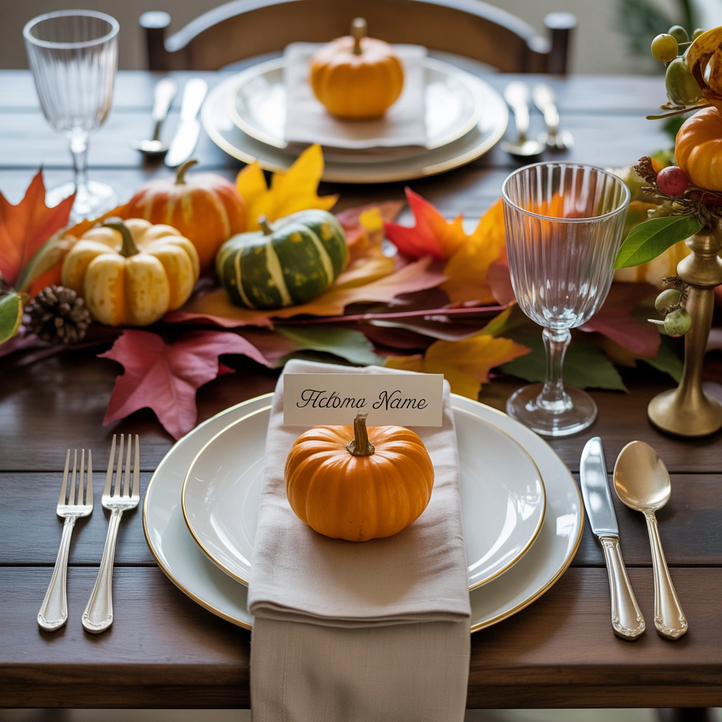 Add Personalized Thanksgiving Place Settings for Guests