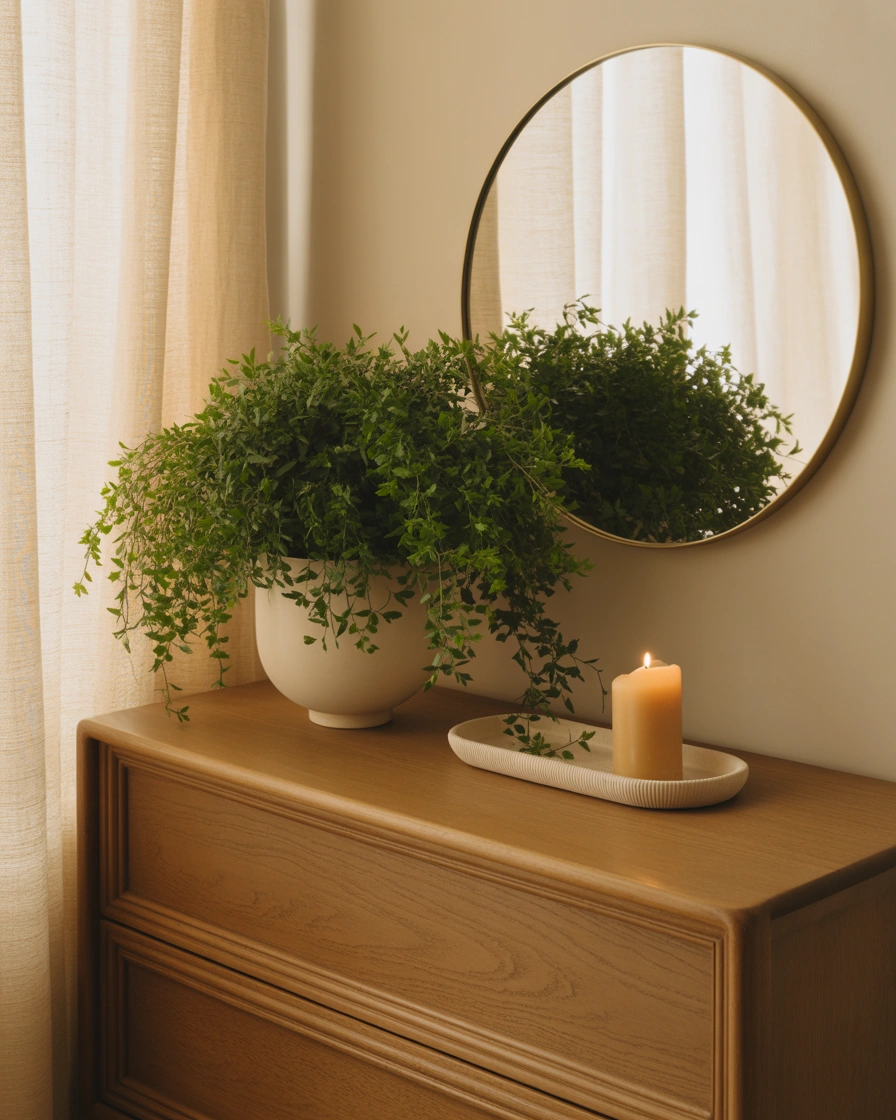 Add Plants to a Bedroom Dresser