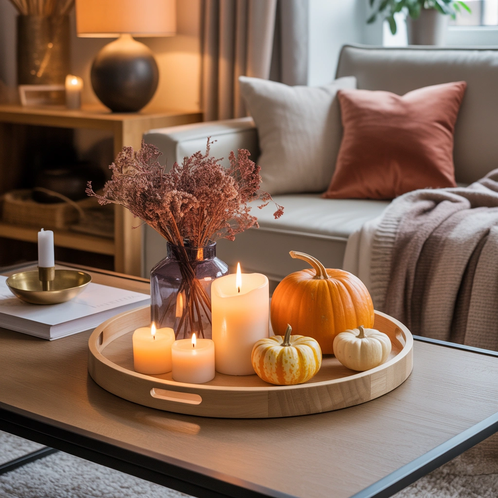 Add Seasonal Decor to Keep Your Living Room Table Fresh Throughout the Year