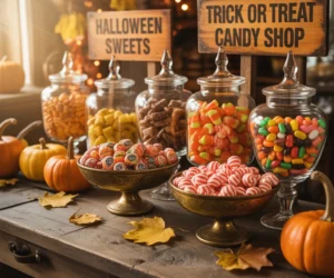 Add Vintage Halloween Candy Decorations and Classic Treat Displays