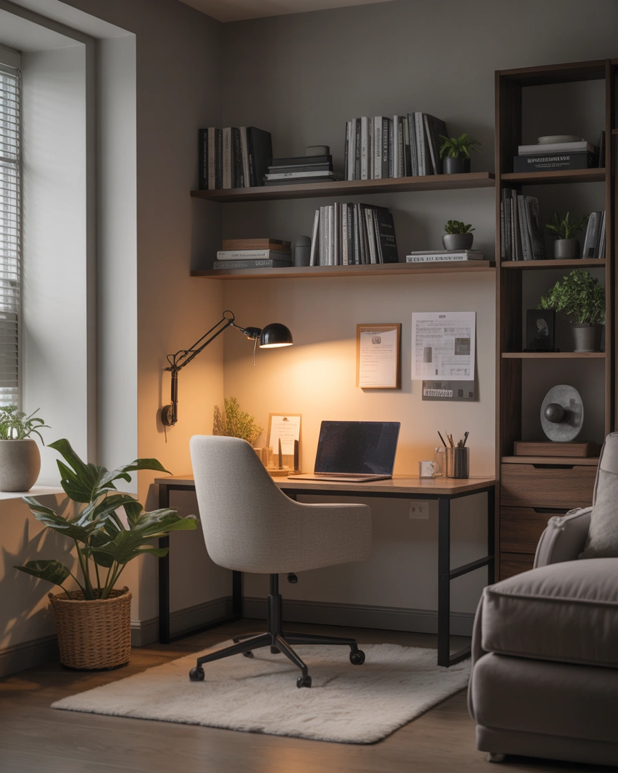 Add Wall Mounted Lights to Save Desk Space