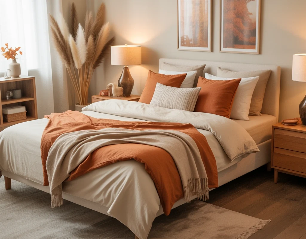 Add Warm Fall Color Palettes to Your Bedroom