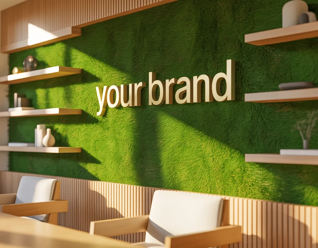 Add Wooden Elements to Your Grass Wall Design