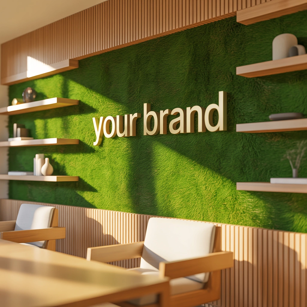 Add Wooden Elements to Your Grass Wall Design