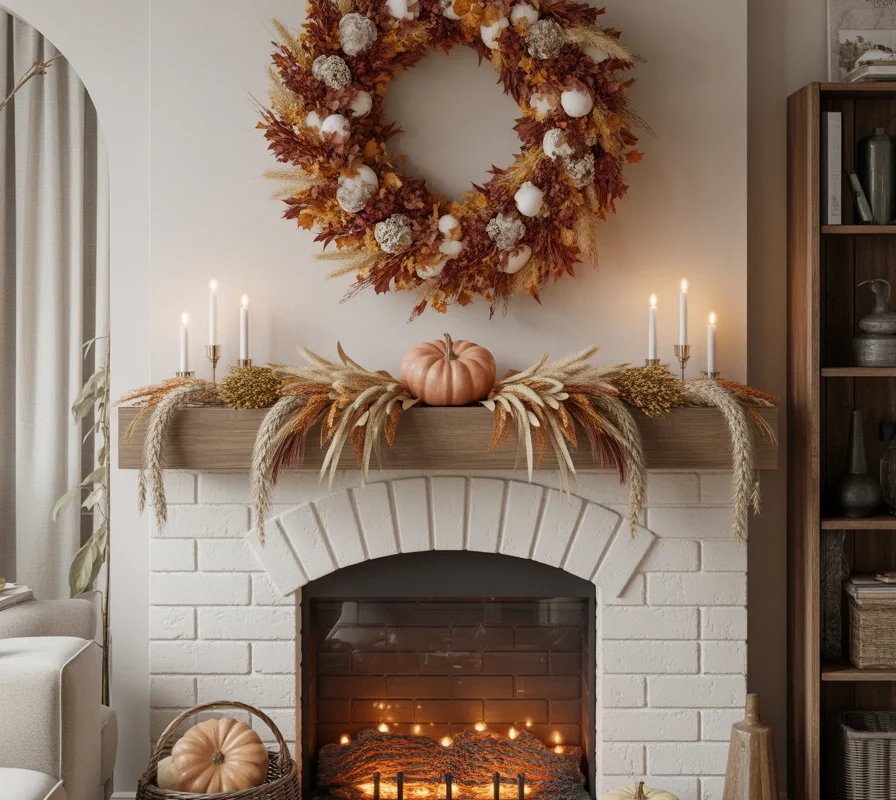 Add a Beautiful Thanksgiving Wreath Inside Your Living Room