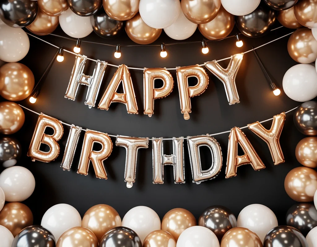 Add a Birthday Banner and Statement Wall