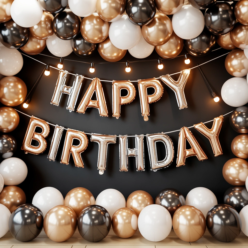 Add a Birthday Banner and Statement Wall