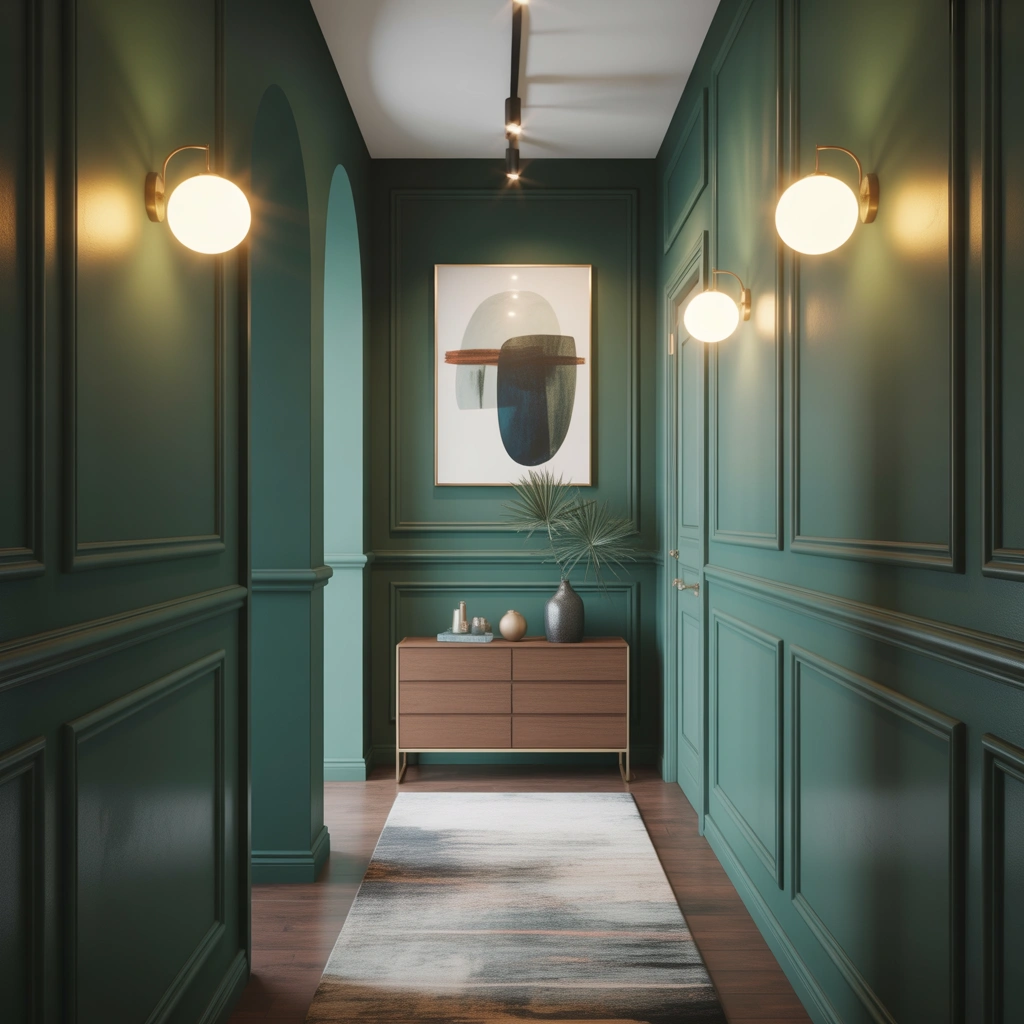 Add a Bold Accent Wall to Give Your Hallway Personality