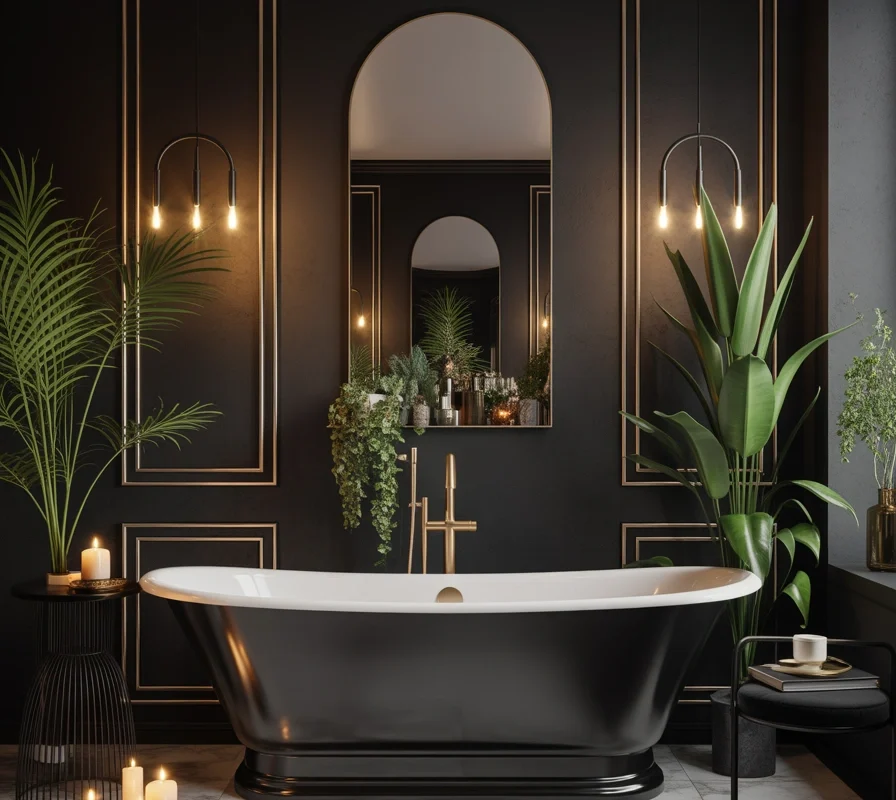 Add a Freestanding Bathtub With Gold Fixtures