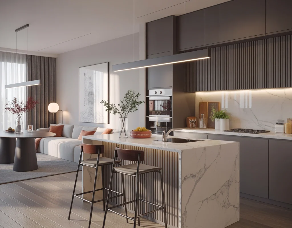 Add a Kitchen Island to Connect Cooking and Living Spaces