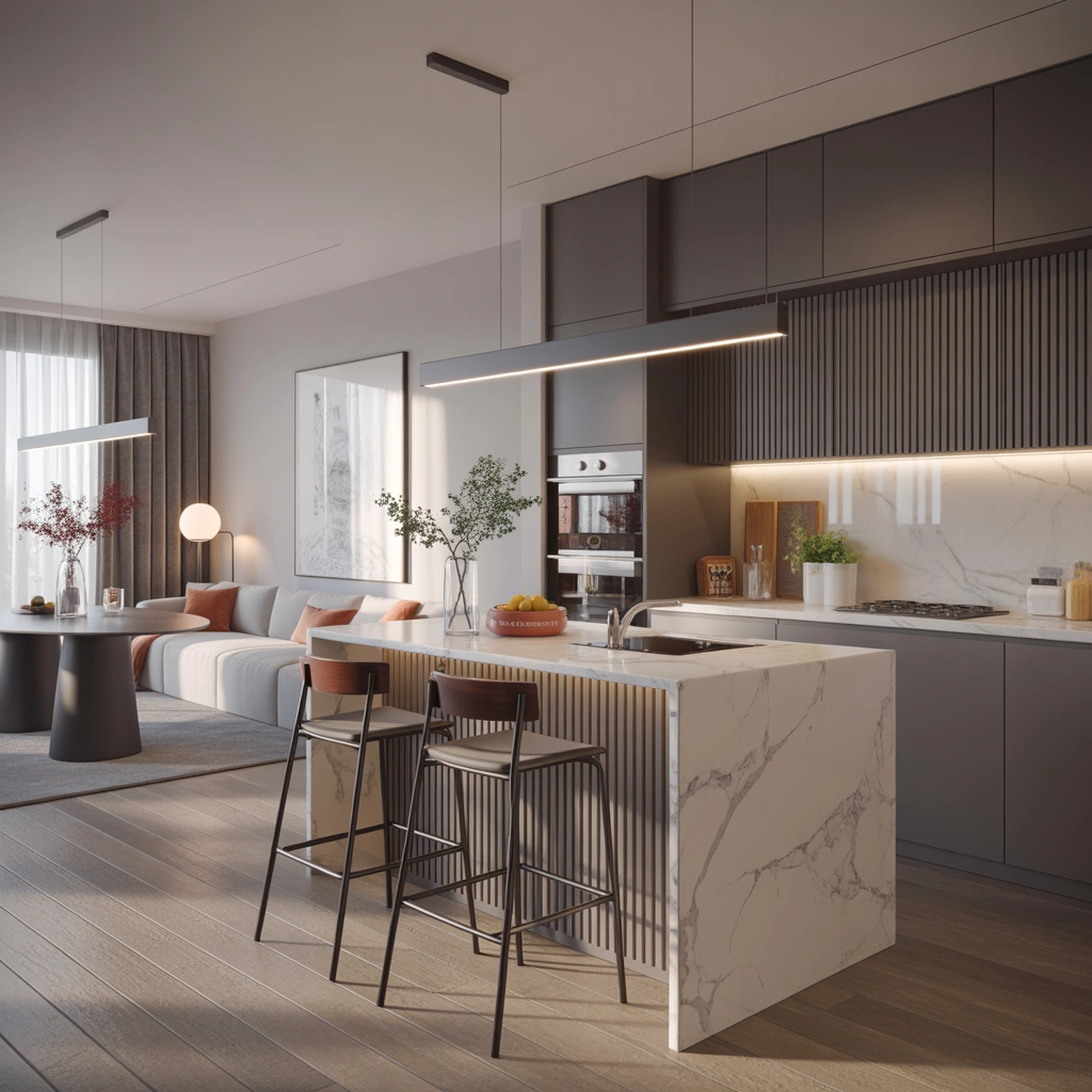 Add a Kitchen Island to Connect Cooking and Living Spaces