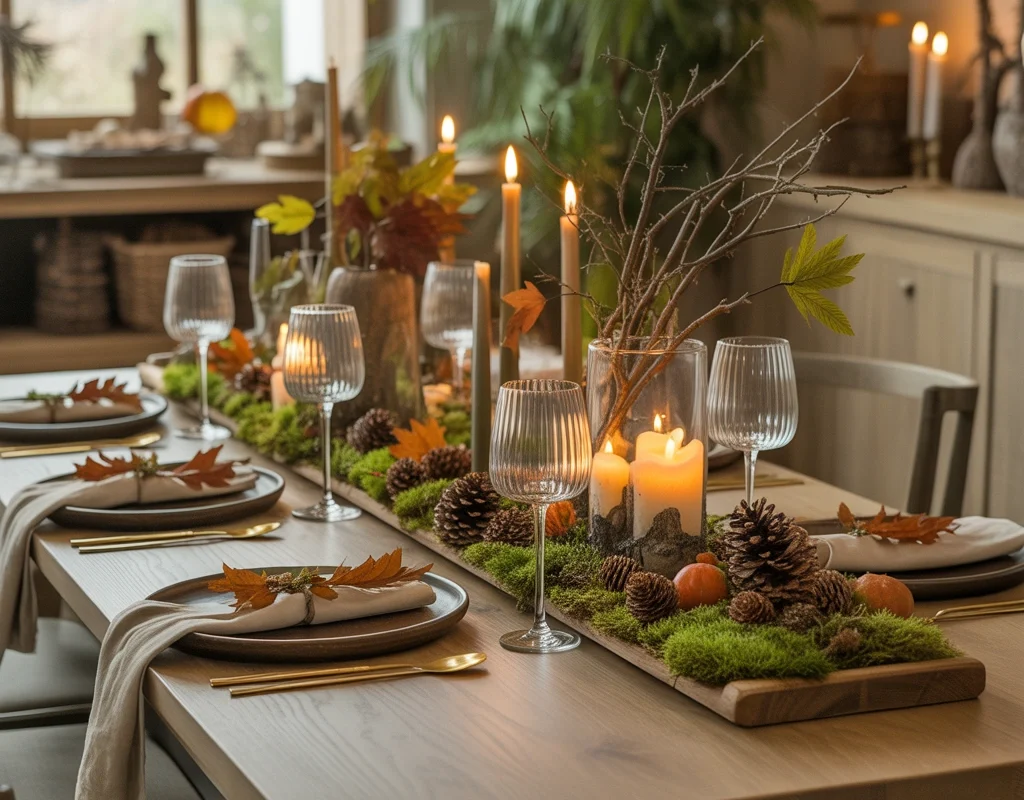 Add a Natural Woodland Inspired Thanksgiving Centerpiece