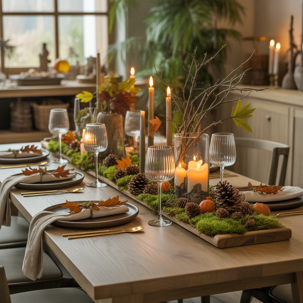 Add a Natural Woodland Inspired Thanksgiving Centerpiece