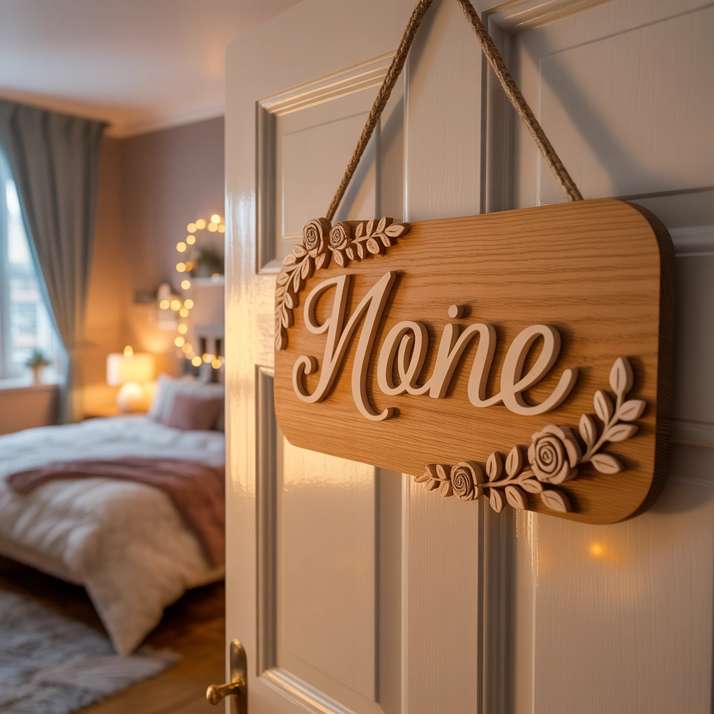 Add a Personalized Name Sign or Custom Door Plaque