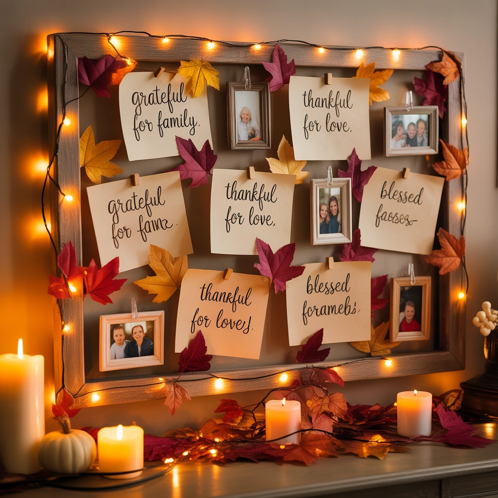 Add a Thanksgiving Gratitude Wall or Memory Display
