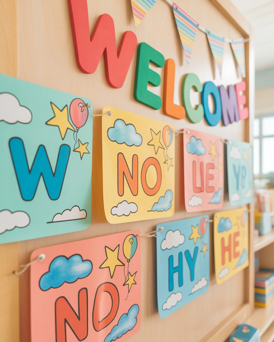 Add a Welcome Wall With Children’s Names