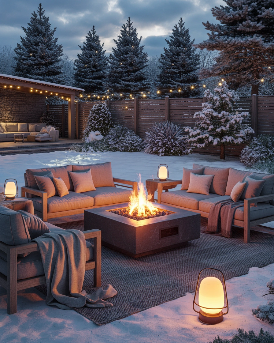 Add a Winter Fire Pit Gathering Area