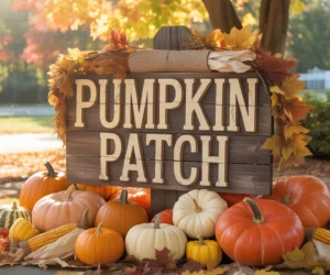 Add a Wooden Pumpkin Patch Sign