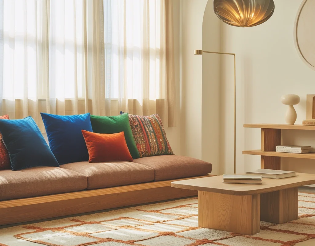 Balance Bright Colours With Neutrals for a Sophisticated Finish