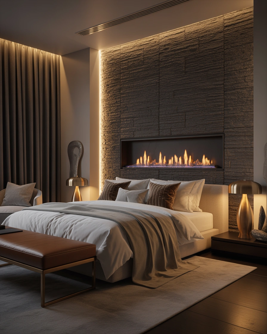 Bedroom Gas Fireplace for a Relaxing Retreat